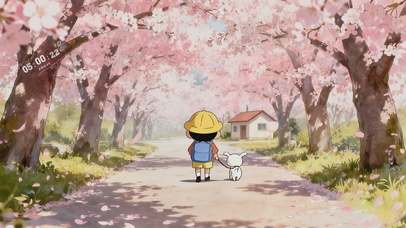 樱花树下的小新