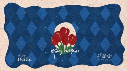 复古文艺 菱格郁金香