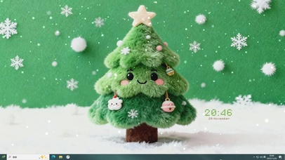 清新毛绒圣诞树