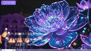 紫色水晶花