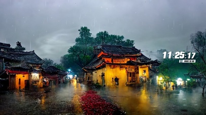 雨天村落