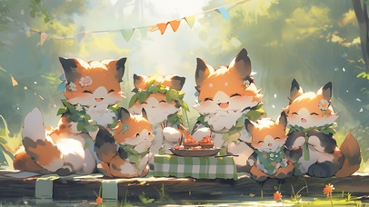 森林中的午后派对