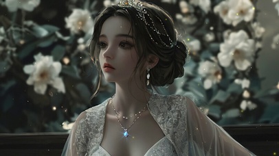 4K唯美清纯气质古风女神