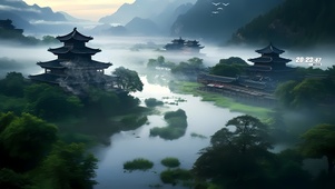 阁楼湖泊