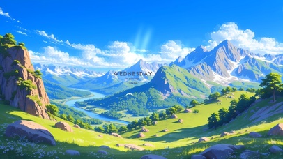 4K山谷牧场草地