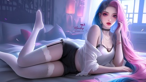 紫发白丝女孩