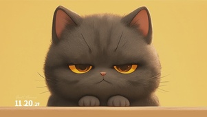 大眼呆萌猫咪