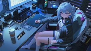 房间摸鱼少女