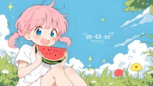 吃瓜小女孩
