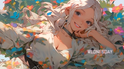 可爱白发少女