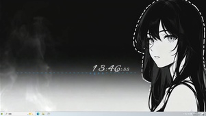 黑白女孩头像壁纸