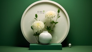 护眼文艺白菊