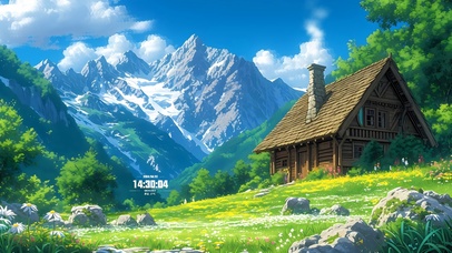 青葱静谧山谷小屋	