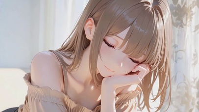 休息中的美少女