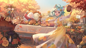 4K可爱动漫野餐少女