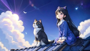猫咪和女孩