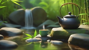 清泉石边品茶