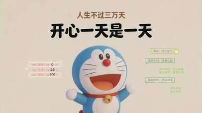 哆啦a梦-开心一天是一天