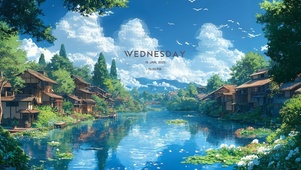 治愈湖泊房屋