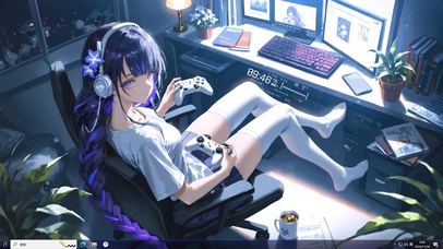 可爱白丝电竞少女主题