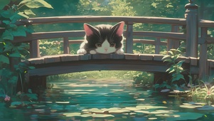 池塘小猫
