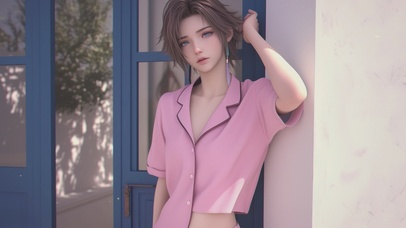 夏日阳光假日女孩