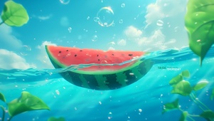 海中的西瓜