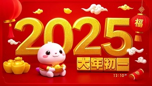 大年初一小奶蛇赐福运