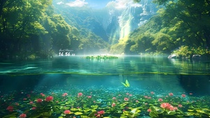 梦幻湖心岛