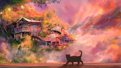 唯美梦幻森林木屋