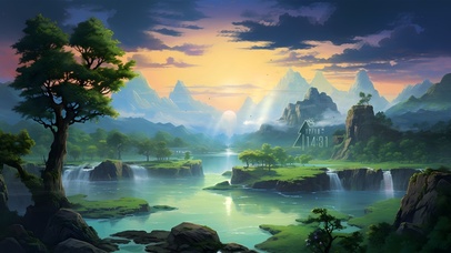 4K唯美治愈落日风景	