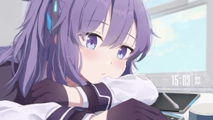 唯美紫发少女