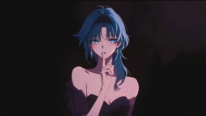 流光文字-纯欲氛围感少女