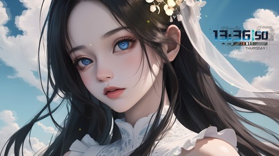 唯美清纯晴空美女