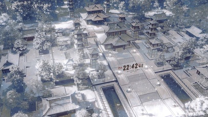 治愈冬季飘雪古城