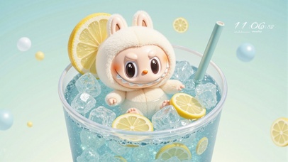 在柠檬汽水里泡澡的拉布布