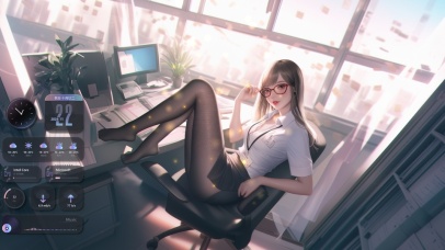 她眼眸深邃，仿佛能看到无尽星空