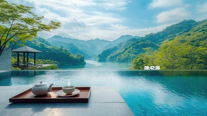 浪漫文艺无边泳池