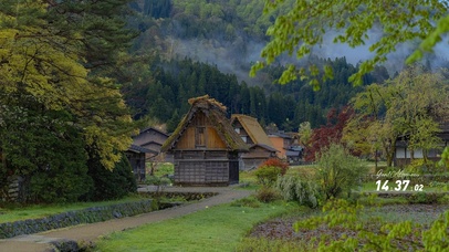 4k治愈放松雨天村庄