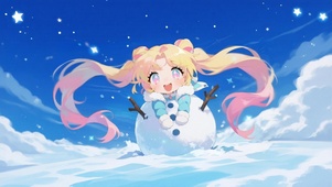 变成雪球啦—月野兔