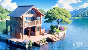 湖中治愈小屋