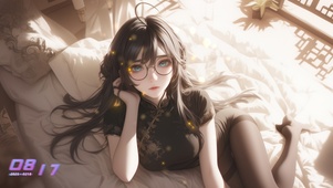 她的美丽如同秋日的夕阳