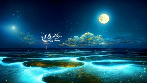 唯美荧光星月夜