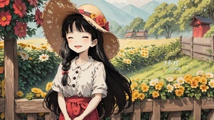 田间小女孩