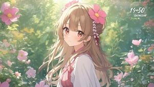 唯美花园少女
