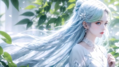 唯美绿叶小仙女