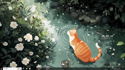 静谧花园橘猫主题
