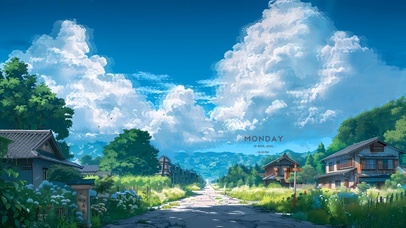 4K唯美治愈清晨乡村田野风景