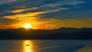 4K 七彩祥云日落美景