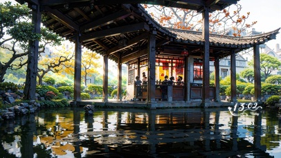 4K唯美治愈护眼庭院